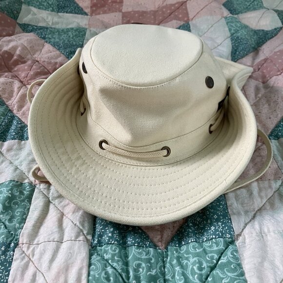 NWT Misty Mountain Activewear Boonie Hat Wide Brim 100% Cotton XL Beige - Picture 4 of 12